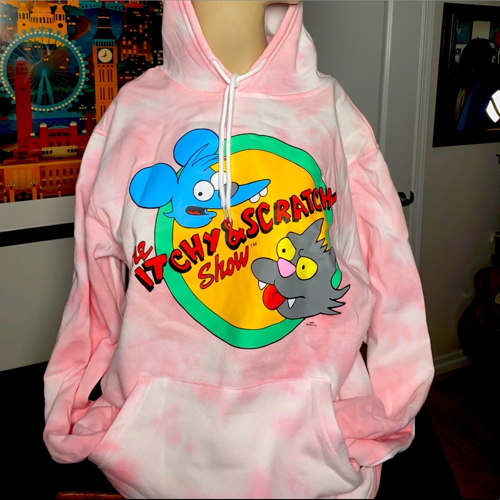 The Simpson’s ‘Itchy & Scratchy’ Tie Dye Hoodie